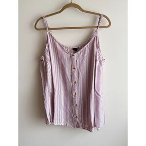 Torrid Lavender & Cream Vertical Striped Camisole (Size 2X)